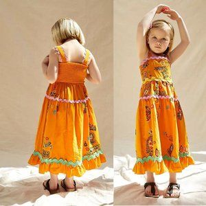 Anthropologie Maeve Sunset Embroidered Kids Dress